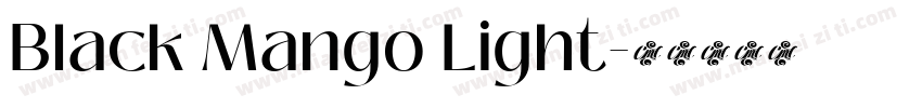 Black Mango Light字体转换